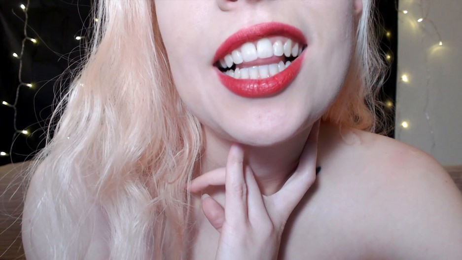 NovaSin - Showing Off Teeth in Lipstick -Handpicked Jerk-Off Instruction